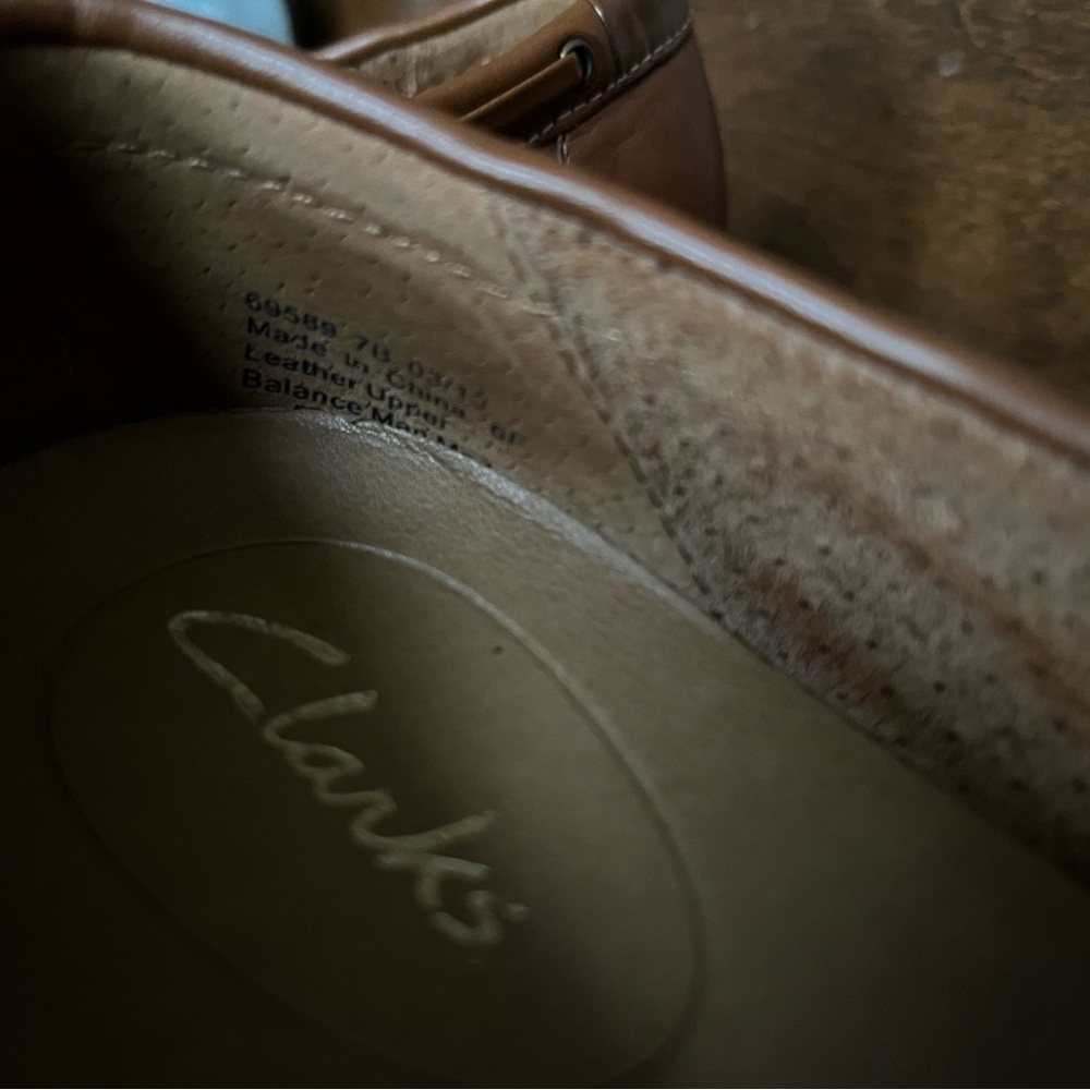 NEW Clark’s Bendables Poem Cottage Tan Leather Ballet Flats USL 6B (M) - Picture 9 of 10